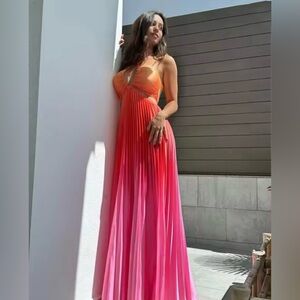 New Maxi dress Summer Dress Orange Red size Small